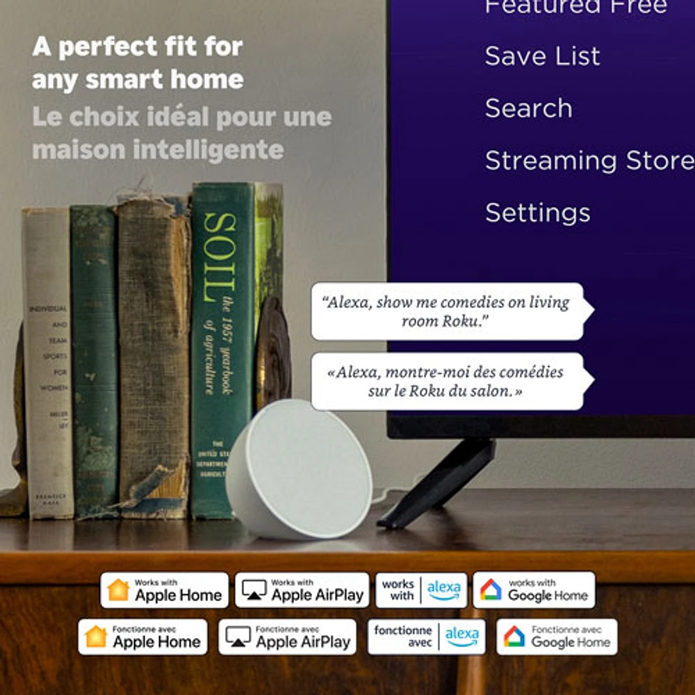 Lecteur multimédia de diffusion en continu Streaming Stick Plus 4K de Roku avec télécommande