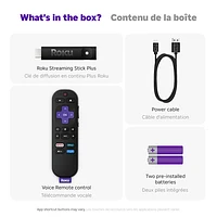 Lecteur multimédia de diffusion en continu Streaming Stick HD de Roku avec télécommande