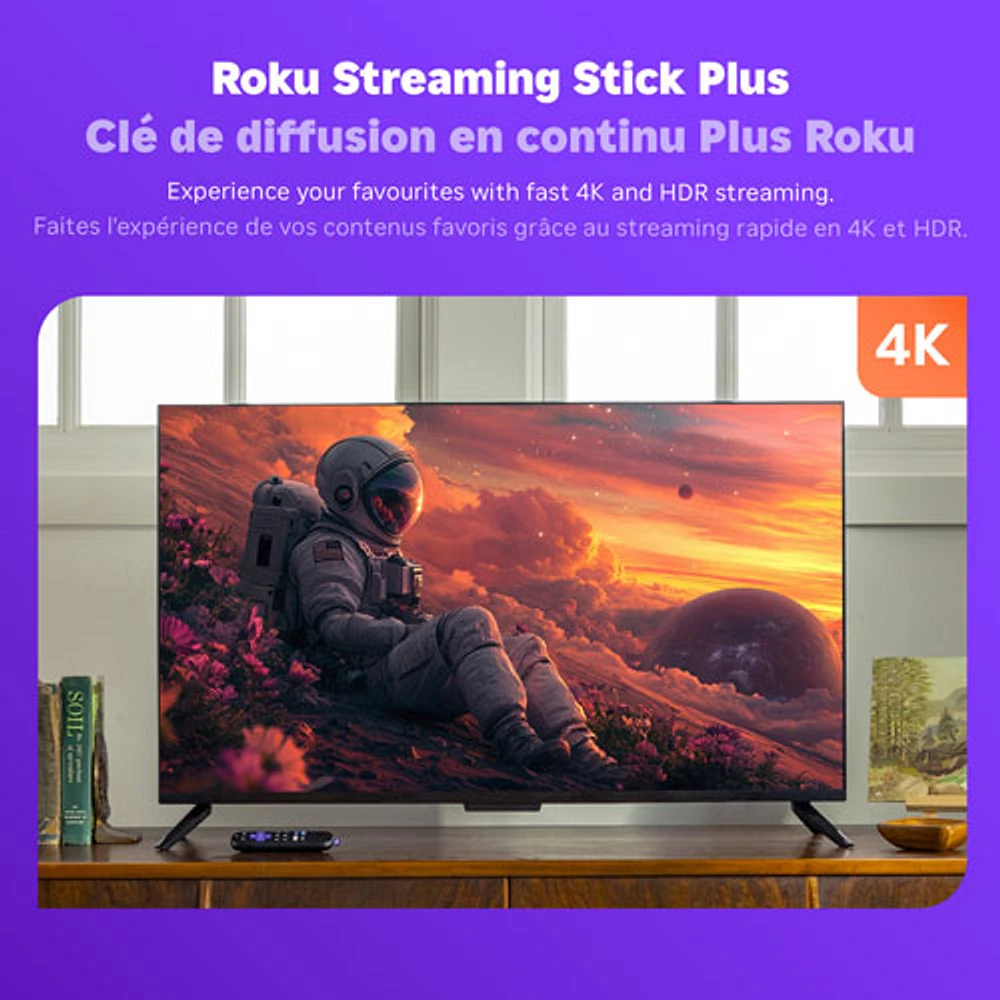 Lecteur multimédia de diffusion en continu Streaming Stick HD de Roku avec télécommande