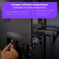 Lecteur multimédia de diffusion en continu Streaming Stick HD de Roku avec télécommande