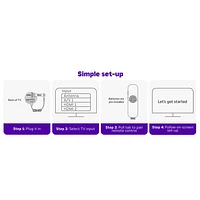 Lecteur multimédia de diffusion en continu Streaming Stick HD de Roku avec télécommande