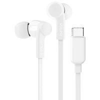Écouteurs boutons SoundForm de Belkin avec connecteur USB-C - Blanc