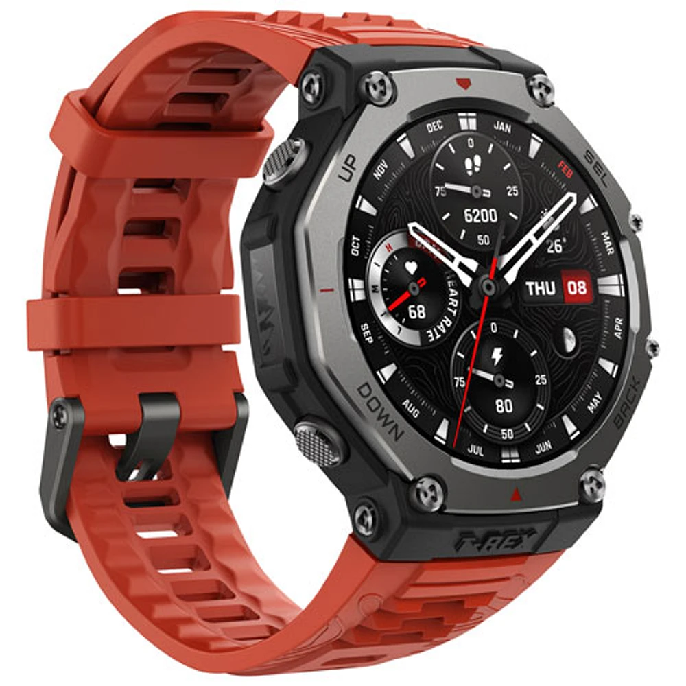Amazfit T-Rex 3 38mm Smartwatch with Heart Rate Monitor - Lava