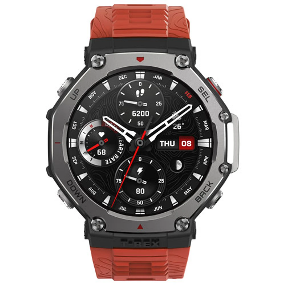 Amazfit T-Rex 3 38mm Smartwatch with Heart Rate Monitor - Lava