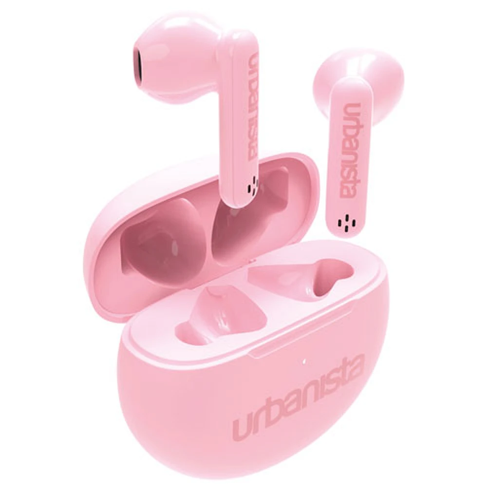 Écouteurs boutons 100 % sans fil Austin d'Urbanista - Rose pastel