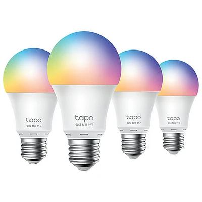 TP-Link Tapo Multicolor Smart Wi-Fi Light LED Bulb - 4 Pack