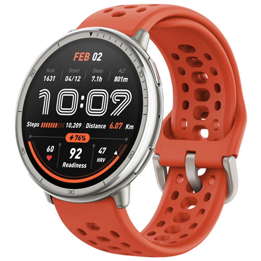 Amazfit Active 2 44mm Smartwatch with Heart Rate Monitor - Red