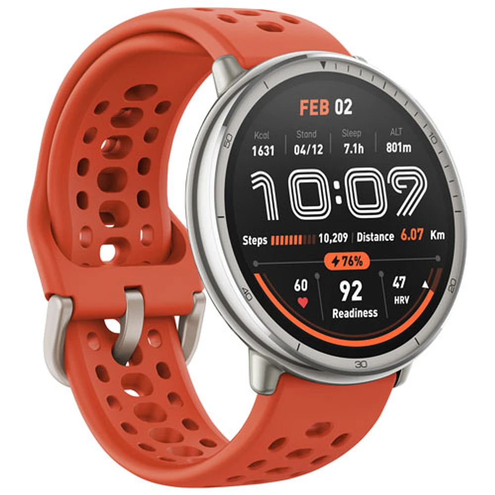 Amazfit Active 2 44mm Smartwatch with Heart Rate Monitor - Red