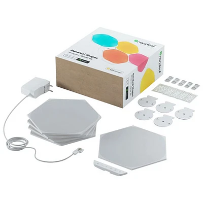 Panneaux lumineux hexagonaux de Nanoleaf - Trousse intelligente - 5 panneaux