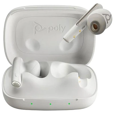 HP Poly Voyager Free 60 UC In-Ear Noise Cancelling True Wireless Earbuds - White Sand