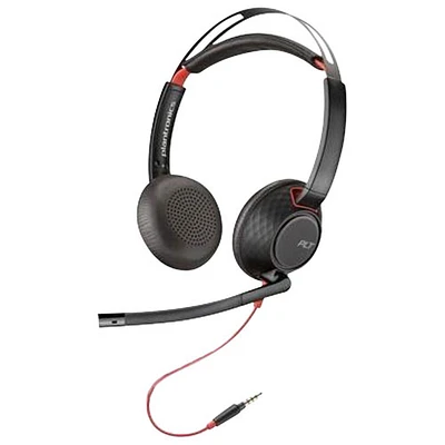 HP Poly Blackwire 5200 On-Ear Noise Cancelling Headset - Black