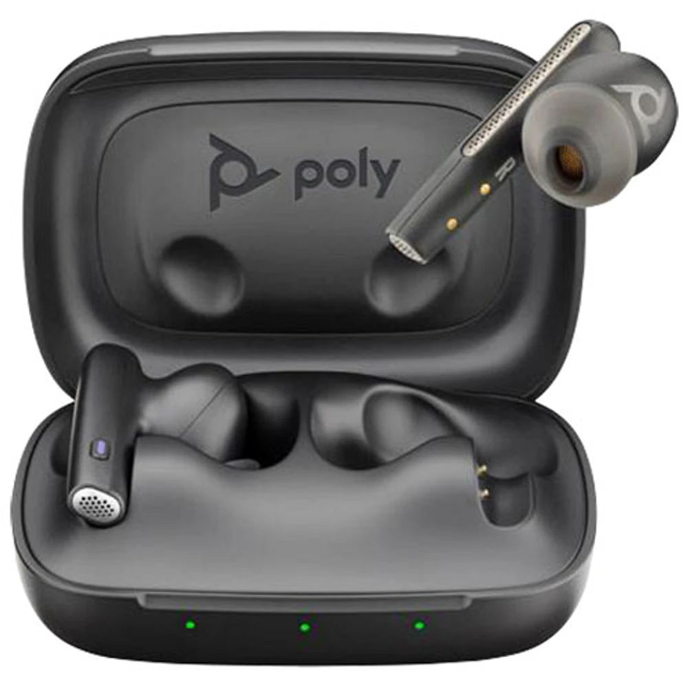 Écouteurs boutons 100 % sans fil à suppression du bruit Poly de HP - Noir carbone