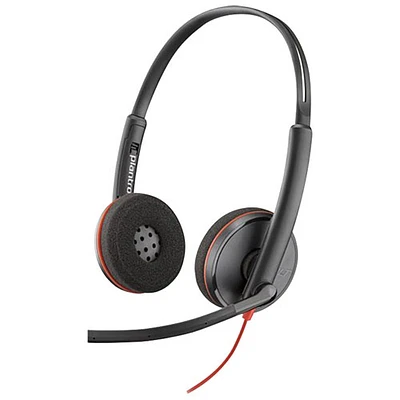 HP Poly Blackwire 3200 Over-Ear Noise Cancelling Headset - Black