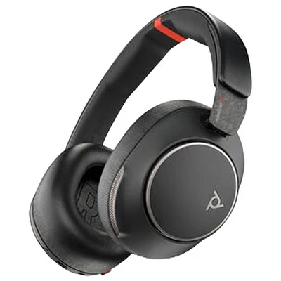 Casque d'écoute Bluetooth à suppression du bruit supra-auriculaire Poly Voyager Surround 85 UC de HP - Noir