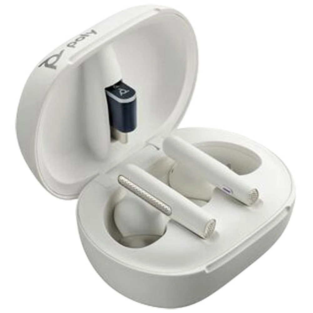 HP Poly In-Ear Noise Cancelling True Wireless Earbuds - White Sand