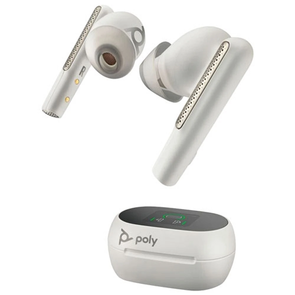 HP Poly In-Ear Noise Cancelling True Wireless Earbuds - White Sand