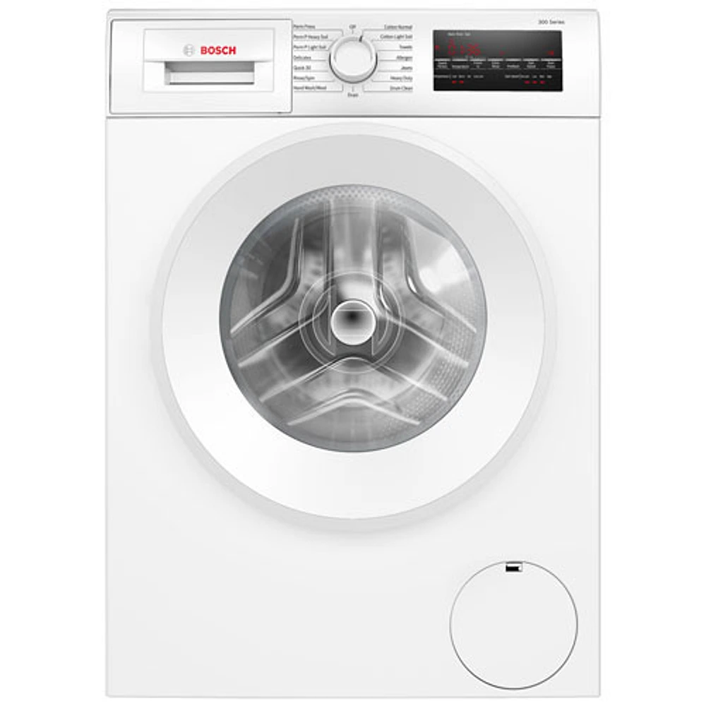 Boîte ouverte - Laveuse à chargement frontal compacte de 2,2 pi³ série 300 de Bosch (WGA14400UC) - Blanc - Endommagé