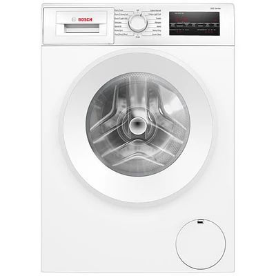 Boîte ouverte - Laveuse à chargement frontal compacte de 2,2 pi³ série 300 de Bosch (WGA14400UC) - Blanc - Endommagé