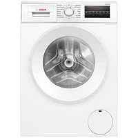Boîte ouverte - Laveuse à chargement frontal compacte de 2,2 pi³ série 300 de Bosch (WGA14400UC) - Blanc - Endommagé