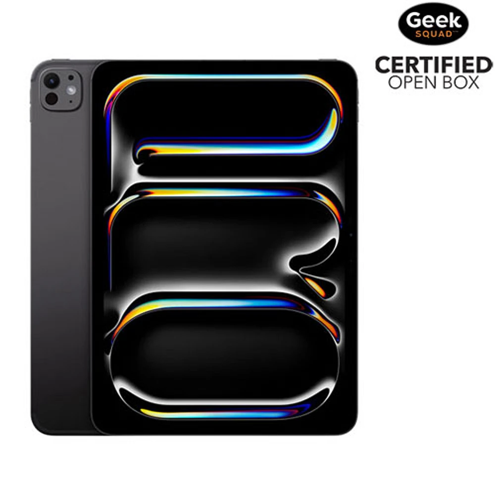 Boîte ouverte - iPad Pro de 11 po 1 To d'Apple avec verre nanotexturé, Wi-Fi et 5G (5e génération) - Noir infini