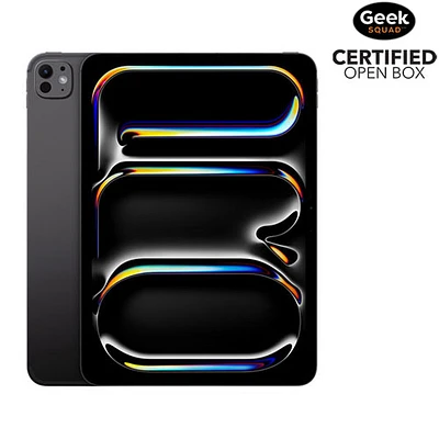 Boîte ouverte - iPad Pro de 11 po 1 To d'Apple avec verre nanotexturé, Wi-Fi et 5G (5e génération) - Noir infini