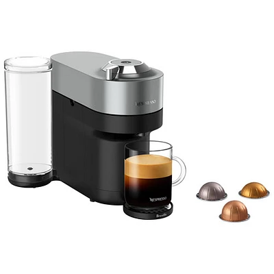 Machine à café/espresso Vertuo Pop+ Deluxe de Nespresso par De'Longhi - Titane