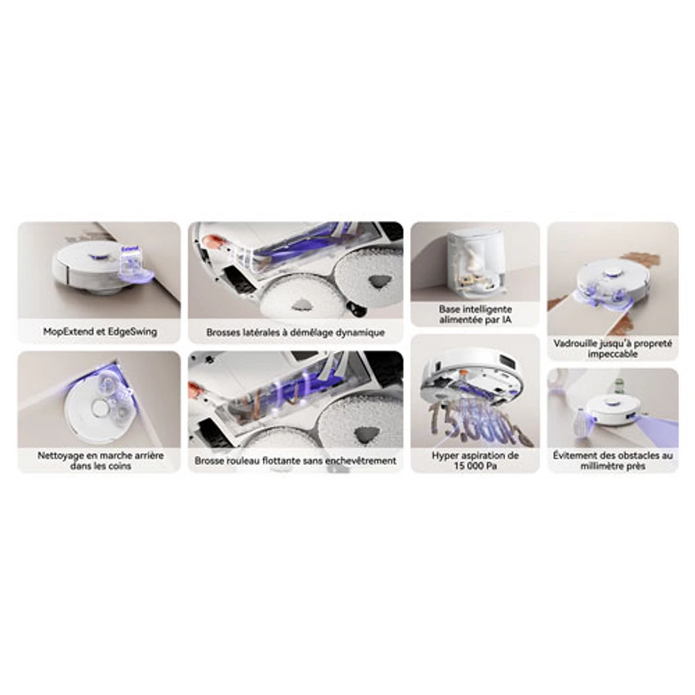 Narwal Freo Z10 Wi-Fi Connected Robot Vacuum & Mop Bundle with Mop Bonus Pack - White