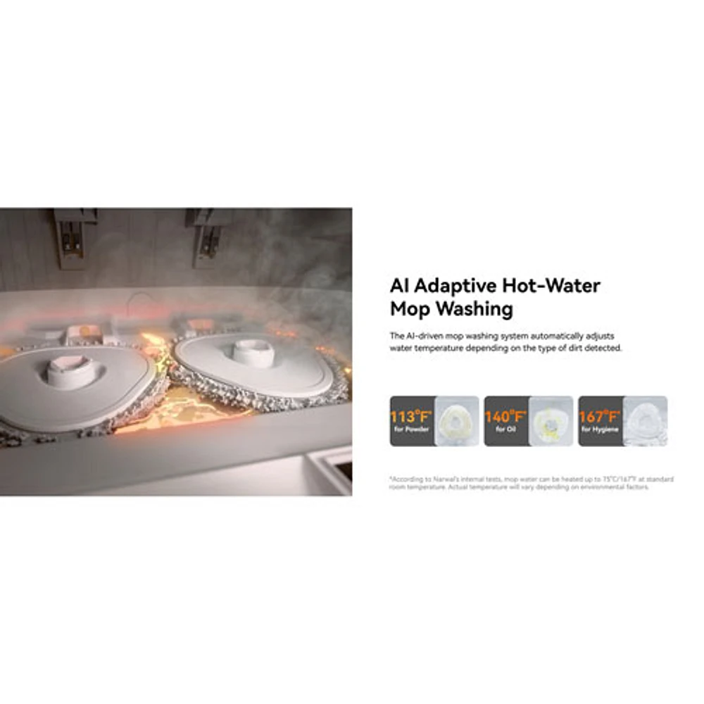 Narwal Freo Z10 Wi-Fi Connected Robot Vacuum & Mop Bundle with Mop Bonus Pack - White