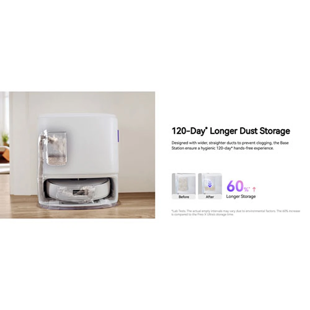 Narwal Freo Z10 Wi-Fi Connected Robot Vacuum & Mop Bundle with Mop Bonus Pack - White