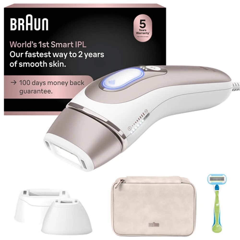 Appareil d'épilation au laser IPL Skin i-expert de Braun - Blanc/Bronze