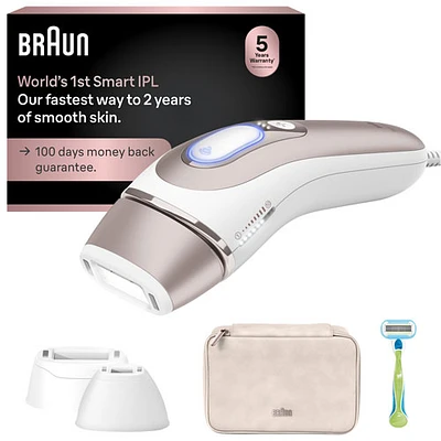 Appareil d'épilation au laser IPL Skin i-expert de Braun - Blanc/Bronze