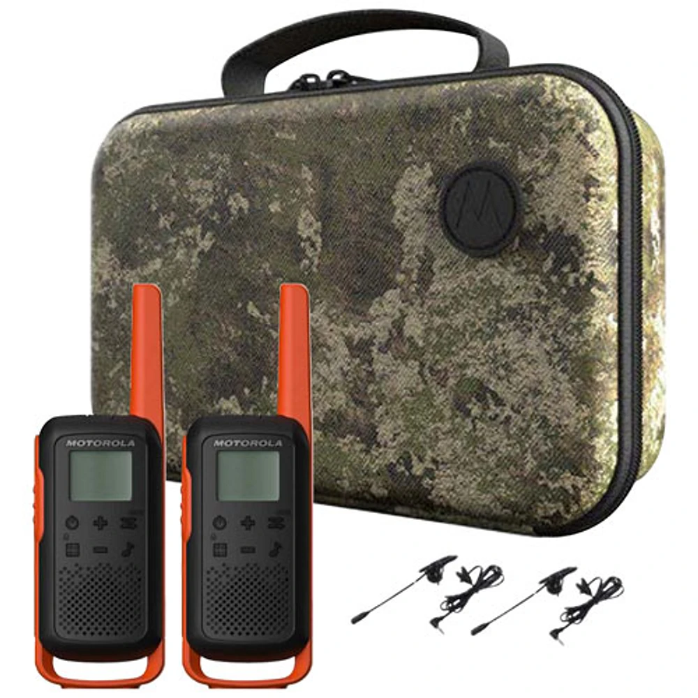 Radios bidirectionnelles 40 km Talkabout T275C de Motorola avec accessoires - Ensemble de 2