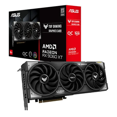 Carte graphique TUF Gaming Radeon RX 9060 XT OC d'ASUS avec 16 Go de mémoire GDDR6