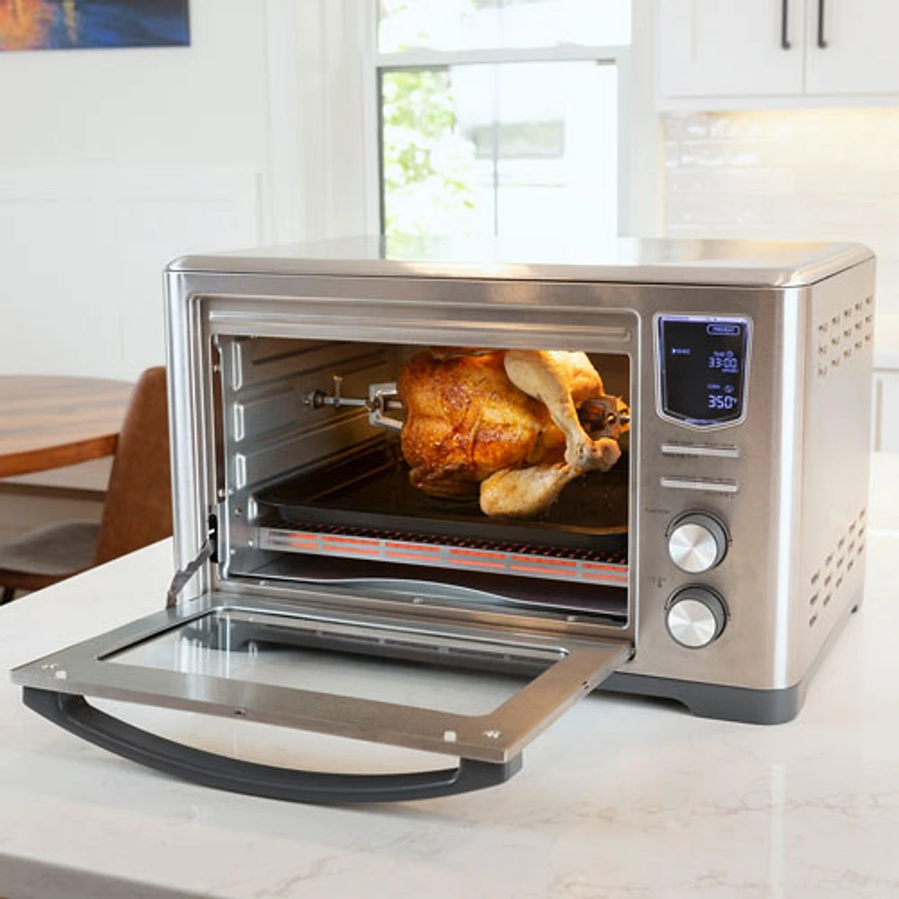 Kenmore Digital Air Fry Convection Toaster Oven with Rotisserie - 0.83 Cu. Ft./23.6L - Stainless Steel