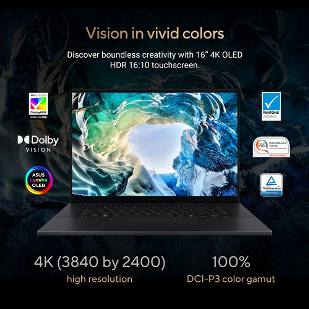 ASUS ProArt P16 16" 4K OLED Touchscreen Copilot+ PC Laptop (AMD Ryzen AI 9 HX 370/32GB RAM/1TB SSD/RTX 4060)