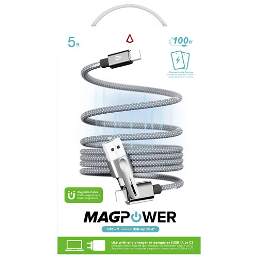 LBT MagPower Multi-Tip 1.52m (5 ft.) USB-A and USB-C/USB-C Cable