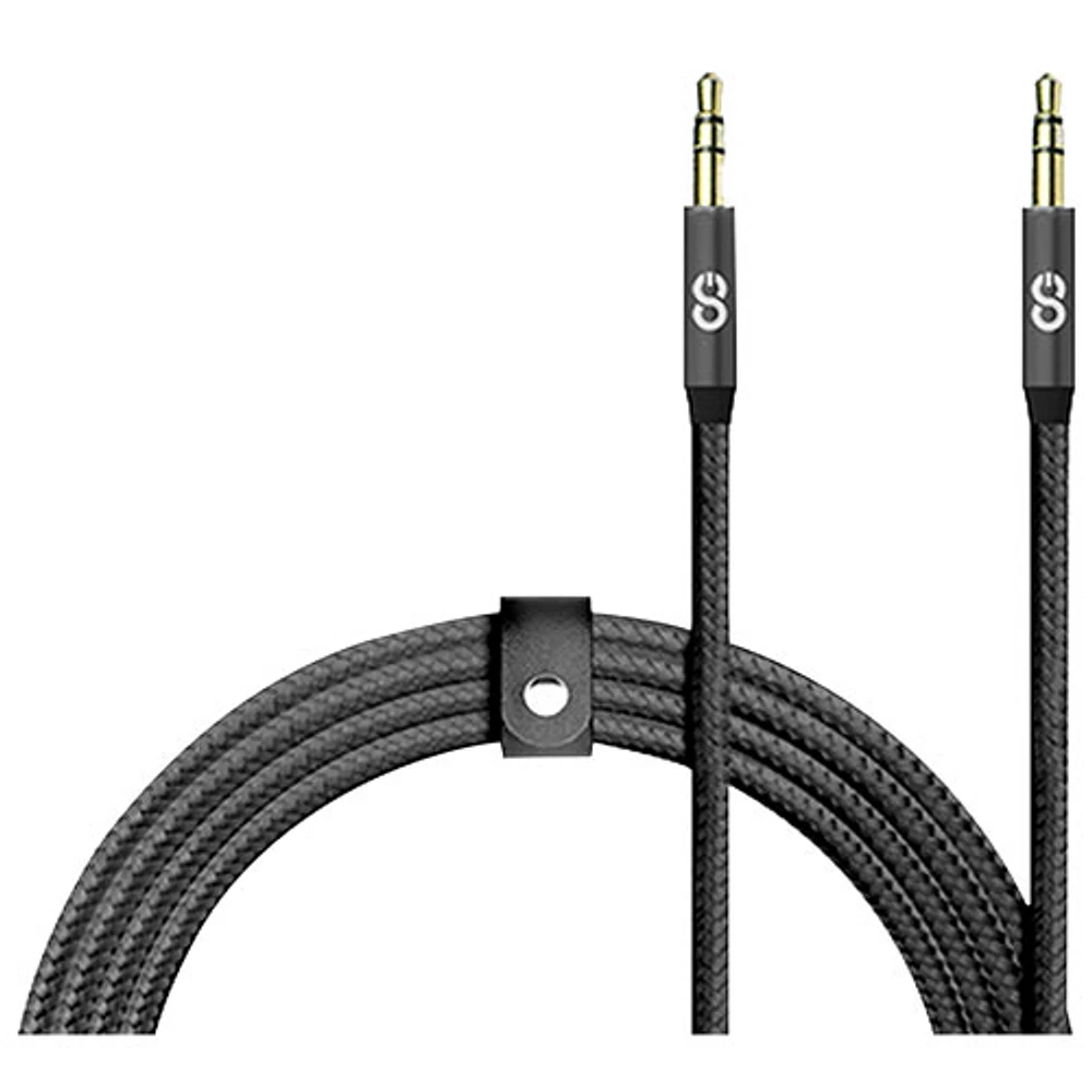 Câble auxiliaire tissé de 1,5 m (4,92 pi) Piston Connect de LOGiiX - Noir
