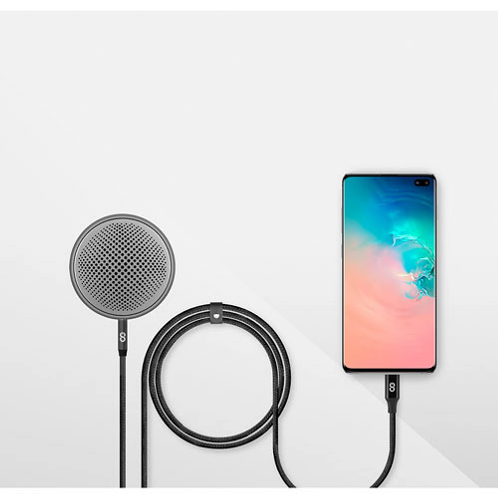 Câble auxiliaire 3,5 mm/USB-C tissé de 1 m (3,28 pi) Piston Connect de LOGiiX