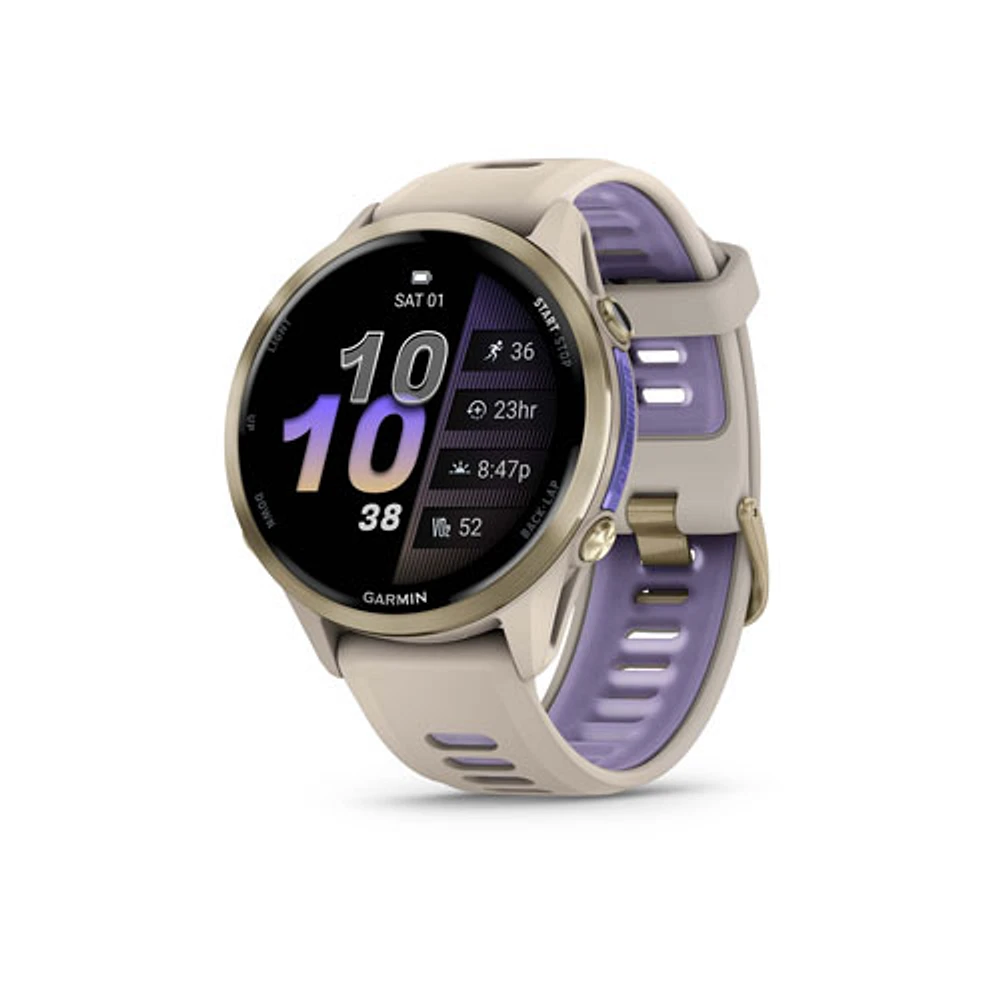 Garmin Forerunner 970 47mm Bluetooth Running Smartwatch - French Grey/Translucent Indigo