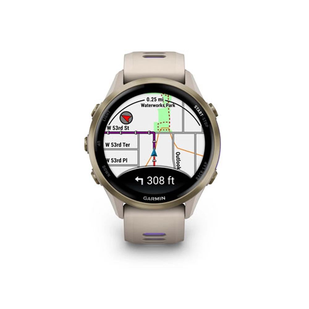 Garmin Forerunner 970 47mm Bluetooth Running Smartwatch - French Grey/Translucent Indigo