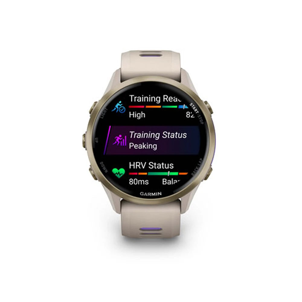 Garmin Forerunner 970 47mm Bluetooth Running Smartwatch - French Grey/Translucent Indigo