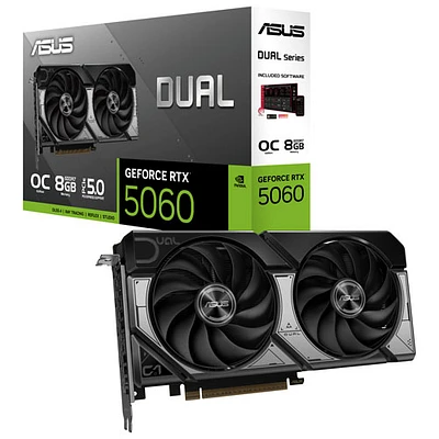 Carte graphique Dual GeForce RTX 5060 OC 8 Go GDDR7 d'ASUS