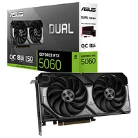 Carte graphique Dual GeForce RTX 5060 OC 8 Go GDDR7 d'ASUS