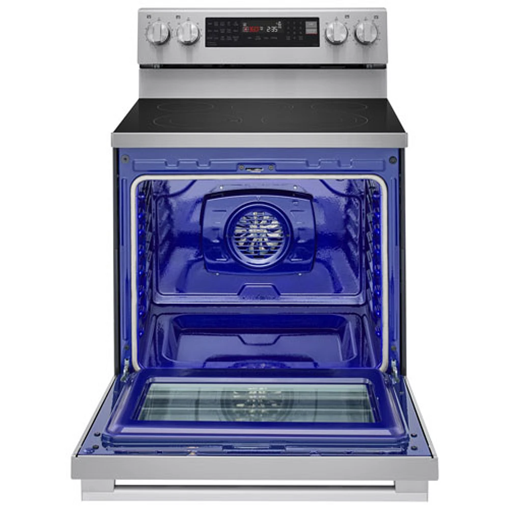 LG 30" 6.3 Cu. Ft. True Convection 5-Element Freestanding Electric Air Fry Range (LREN6325XE) - Stainless Steel