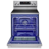 LG 30" 6.3 Cu. Ft. True Convection 5-Element Freestanding Electric Air Fry Range (LREN6325XE) - Stainless Steel