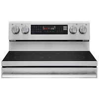 LG 30" 6.3 Cu. Ft. True Convection 5-Element Freestanding Electric Air Fry Range (LREN6325XE) - Stainless Steel