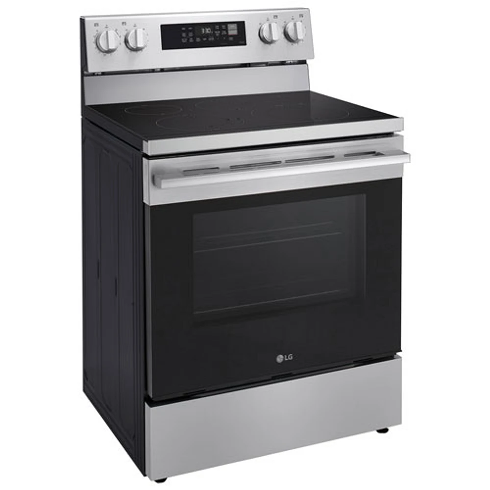 LG 30" 6.3 Cu. Ft. True Convection 5-Element Freestanding Electric Air Fry Range (LREN6323YE) - Stainless