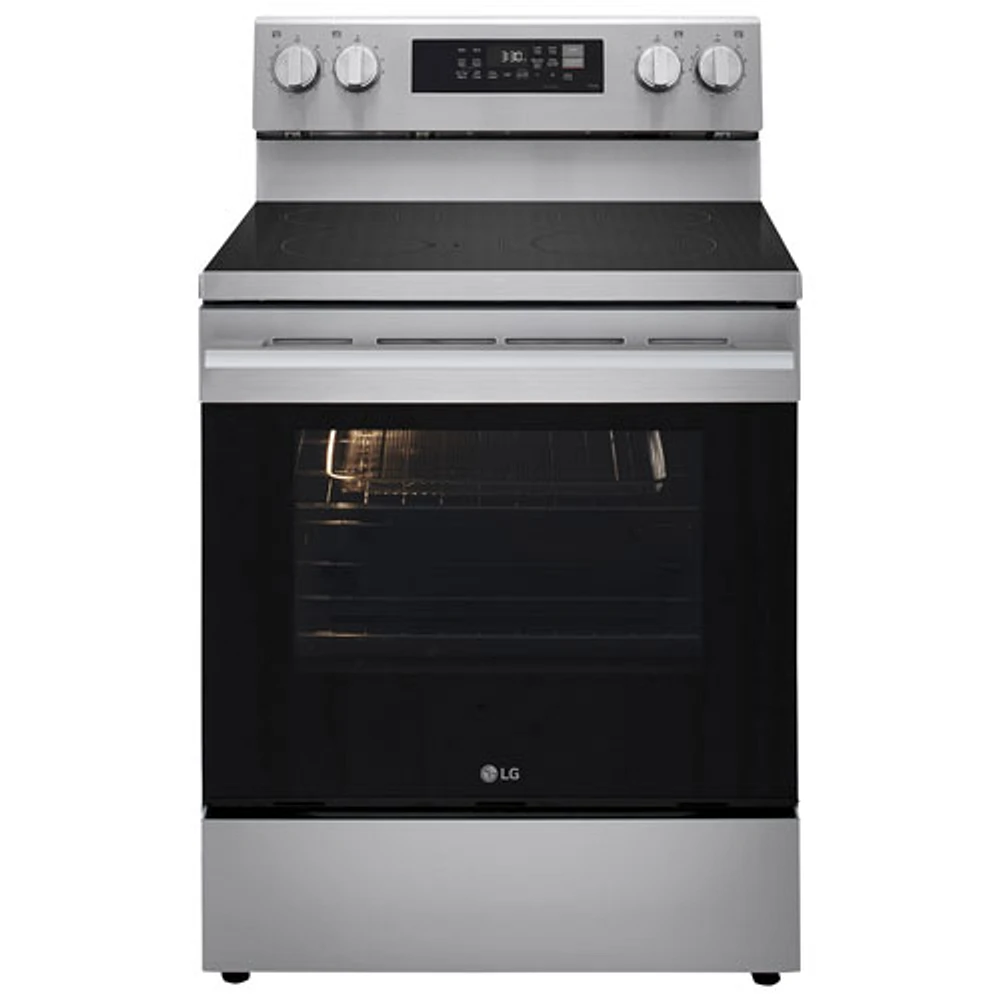 LG 30" 6.3 Cu. Ft. True Convection 5-Element Freestanding Electric Air Fry Range (LREN6323YE) - Stainless
