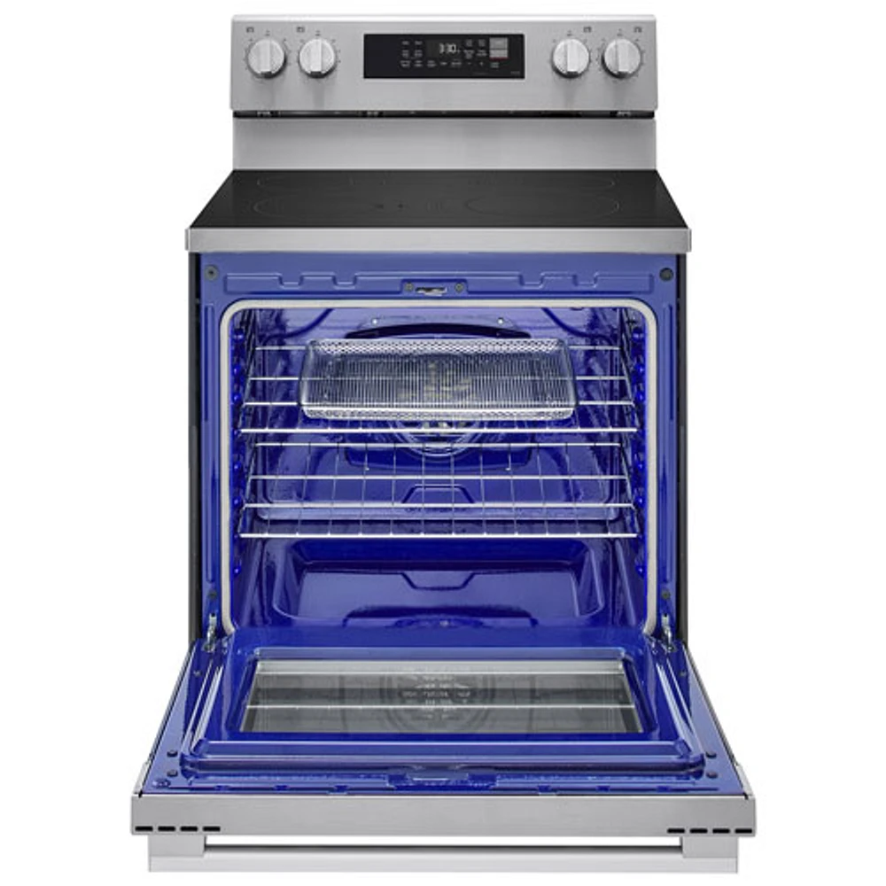 LG 30" 6.3 Cu. Ft. True Convection 5-Element Freestanding Electric Air Fry Range (LREN6323YE) - Stainless