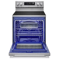 LG 30" 6.3 Cu. Ft. True Convection 5-Element Freestanding Electric Air Fry Range (LREN6323YE) - Stainless